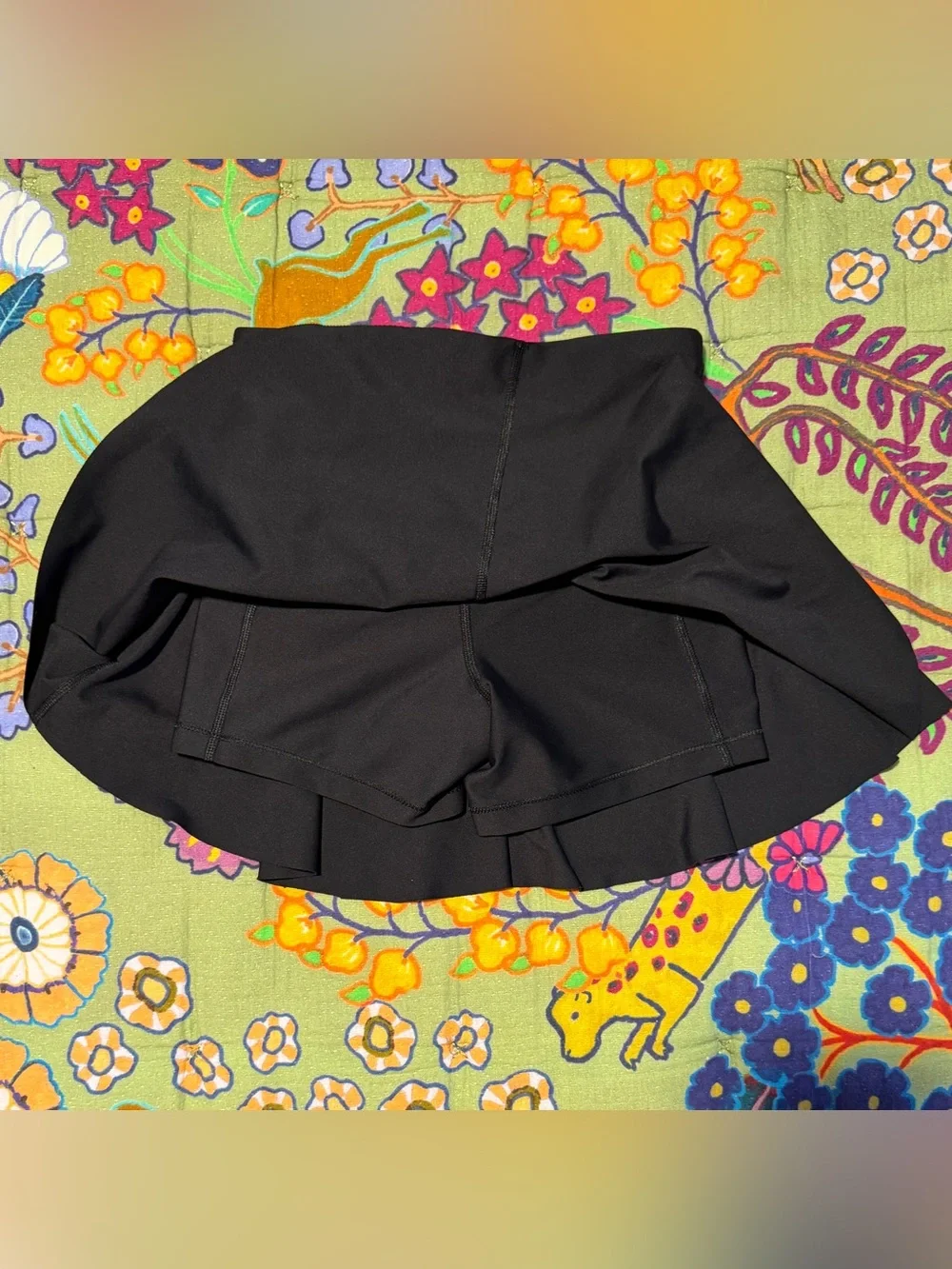 Black Flared Skirt - Girls Size M Classic High-Waist